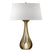 Modern Brass with Flax Shade (SE) Glass and White Shade