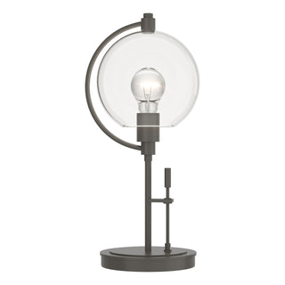 Buy dark-smoke-with-clear-glass-zm-glass-and-clear-shade Pluto Table Lamp by Hubbardton Forge