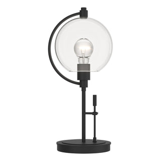 Buy black-with-clear-glass-zm-glass-and-clear-shade Pluto Table Lamp by Hubbardton Forge