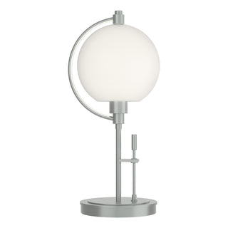 Buy vintage-platinum-with-opal-glass-gg-glass-and-white-shade Pluto Table Accent Lamp by Hubbardton Forge