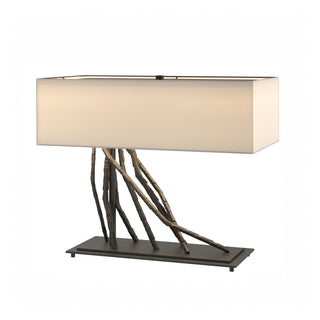 Buy black-with-flax-shade-se-glass-and-white-shade Brindille Table Accent Lamp by Hubbardton Forge