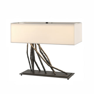 Buy black-with-natural-anna-shade-sf-glass-and-white-shade Brindille Table Accent Lamp by Hubbardton Forge