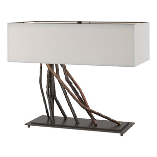 Buy oil-rubbed-bronze-with-natural-anna-shade-sf-glass-and-white-shade Brindille Table Accent Lamp by Hubbardton Forge