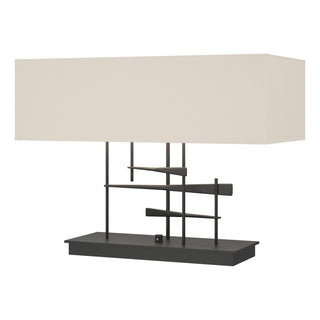 Buy black-with-flax-shade-se-glass-and-white-shade Cavaletti Table Accent Lamp by Hubbardton Forge