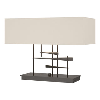 Buy oil-rubbed-bronze-with-flax-shade-se-glass-and-white-shade Cavaletti Table Accent Lamp by Hubbardton Forge