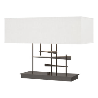 Buy oil-rubbed-bronze-with-natural-anna-shade-sf-glass-and-white-shade Cavaletti Table Lamp by Hubbardton Forge