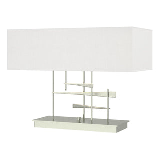 Buy sterling-with-natural-anna-shade-sf-glass-and-white-shade Cavaletti Table Accent Lamp by Hubbardton Forge