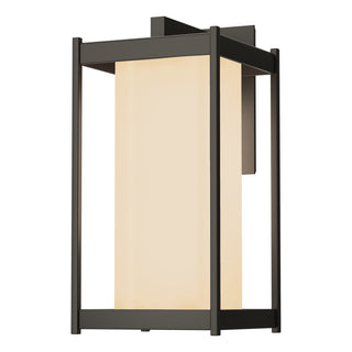 Buy coastal-dark-smoke-with-opal-glass-gg-glass-and-white-shade Cela Wall Lantern by Hubbardton Forge