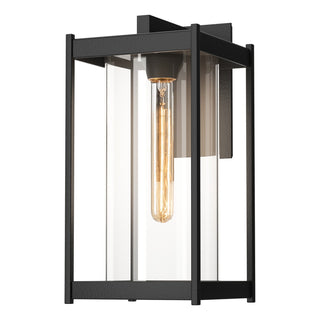 Buy coastal-black-with-clear-glass-zm-glass-and-clear-shade Cela Wall Lantern by Hubbardton Forge