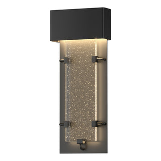 Buy coastal-black-with-seeded-clear-glass-ii-glass-and-clear-seedy-shade Ursa Sconce by Hubbardton Forge