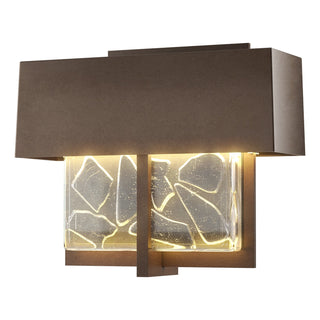 Buy coastal-bronze-with-clear-glass-with-shards-yp-glass-and-clear-textured-shade Shard Sconce by Hubbardton Forge