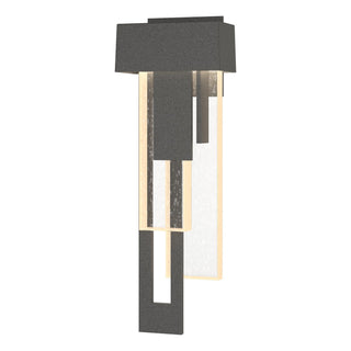 Buy coastal-natural-iron-with-seeded-clear-glass-ii-glass-and-clear-seedy-shade Rainfall Sconce by Hubbardton Forge