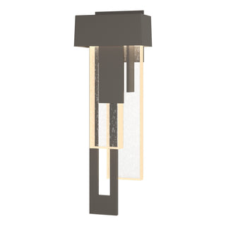 Buy coastal-dark-smoke-with-seeded-clear-glass-ii-glass-and-clear-seedy-shade Rainfall Sconce by Hubbardton Forge