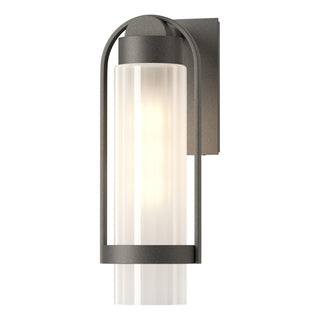 Buy coastal-natural-iron-with-frosted-glass-fd-glass-and-white-shade Alcove Wall Lantern by Hubbardton Forge