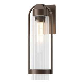 Buy coastal-bronze-with-clear-glass-zm-glass-and-clear-shade Alcove Wall Lantern by Hubbardton Forge