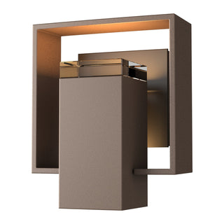 Buy coastal-bronze-with-clear-glass-zm-glass-and-clear-shade Shadow Box Sconce by Hubbardton Forge