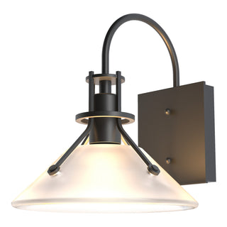 Buy coastal-black-with-frosted-glass-fd-glass-and-white-shade Henry Wall Lantern by Hubbardton Forge