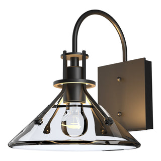 Buy coastal-black-with-clear-glass-zm-glass-and-clear-shade Henry Wall Lanterns by Hubbardton Forge