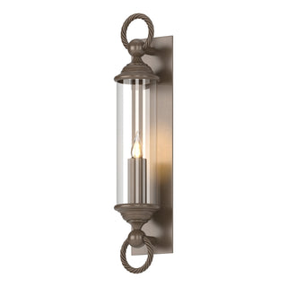 Buy coastal-bronze-with-clear-glass-zm-glass-and-clear-shade Cavo Wall Lantern by Hubbardton Forge