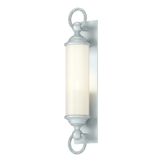Buy coastal-burnished-steel-with-opal-glass-gg-glass-and-white-shade Cavo Wall Lantern by Hubbardton Forge