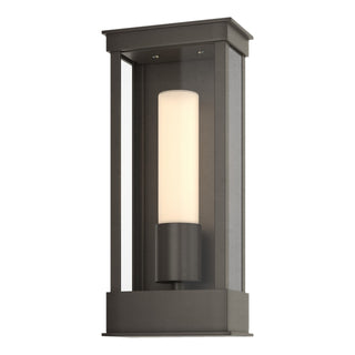 Buy coastal-dark-smoke-with-opal-glass-gg-glass-and-white-shade Portico Sconce by Hubbardton Forge