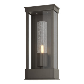 Buy coastal-dark-smoke-with-seeded-clear-glass-ii-glass-and-clear-seedy-shade Portico Sconce by Hubbardton Forge