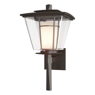 Buy coastal-oil-rubbed-bronze-with-clear-glass-with-opal-diffuser-zu-glass-and-clear-shade Beacon Hall Sconce by Hubbardton Forge
