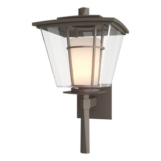 Buy coastal-dark-smoke-with-clear-glass-with-opal-diffuser-zu-glass-and-clear-shade Beacon Hall Wall Lantern by Hubbardton Forge