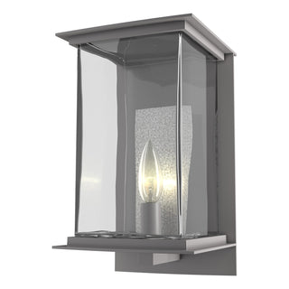 Buy coastal-burnished-steel-with-clear-glass-zm-glass-and-clear-shade Kingston Sconce by Hubbardton Forge