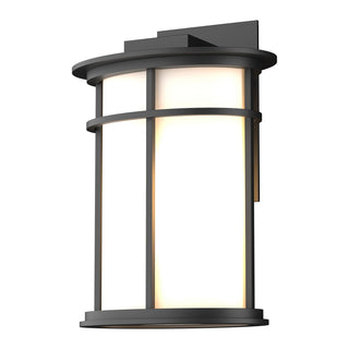 Buy coastal-black-with-opal-glass-gg-glass-and-white-shade Province Wall Lantern by Hubbardton Forge