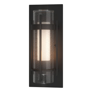 Buy coastal-black-with-seeded-glass-with-opal-diffuser-zs-glass-and-clear-seedy-shade Torch Sconce by Hubbardton Forge