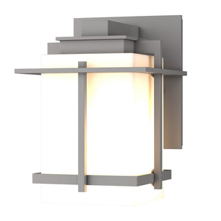 Buy coastal-burnished-steel-with-opal-glass-gg-glass-and-white-shade Tourou Wall Lanterns by Hubbardton Forge