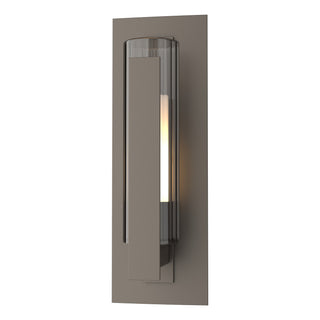 Buy coastal-dark-smoke-with-clear-glass-with-opal-diffuser-zu-glass-and-clear-shade Vertical Bar Sconce by Hubbardton Forge