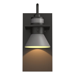Buy coastal-oil-rubbed-bronze-and-silver-gray-shade Erlenmeyer Wall Lanterns by Hubbardton Forge