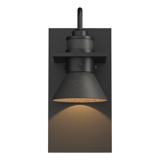 Buy coastal-black-and-silver-gray-shade Erlenmeyer Wall Lantern by Hubbardton Forge