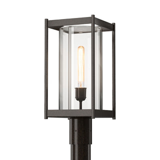 Buy coastal-bronze-with-clear-glass-zm-glass-and-clear-shade Cela Post Lantern by Hubbardton Forge
