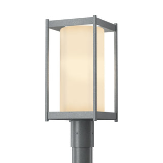 Buy coastal-burnished-steel-with-opal-glass-gg-glass-and-white-shade Cela Post Lantern by Hubbardton Forge
