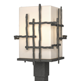 Buy coastal-natural-iron-with-opal-glass-gg-glass-and-white-shade Tura Post Lantern by Hubbardton Forge