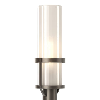 Buy coastal-dark-smoke-with-frosted-glass-fd-glass-and-white-shade Alcove Post Lantern by Hubbardton Forge