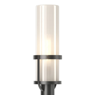 Buy coastal-black-with-frosted-glass-fd-glass-and-white-shade Alcove Post Lantern by Hubbardton Forge