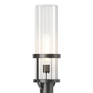 Buy coastal-black-with-clear-glass-zm-glass-and-clear-shade Alcove Post Lantern by Hubbardton Forge