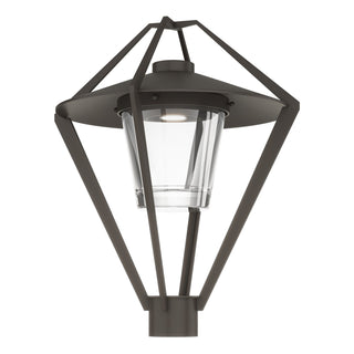 Buy coastal-dark-smoke-with-clear-glass-zm-glass-and-clear-shade Stellar Post Lantern by Hubbardton Forge