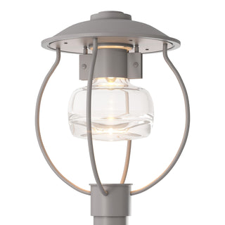 Buy coastal-burnished-steel-with-clear-glass-zm-glass-and-clear-shade Mason Post Lantern by Hubbardton Forge