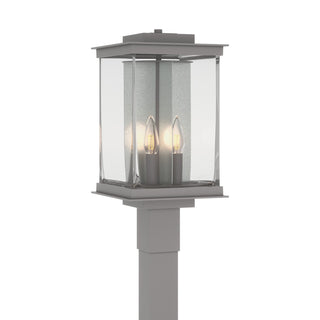 Buy coastal-burnished-steel-with-clear-glass-zm-glass-and-clear-shade Kingston Post Lantern by Hubbardton Forge