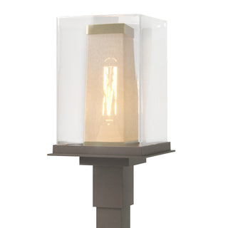 Buy coastal-dark-smoke-with-clear-glass-zm-glass-and-clear-shade Polaris Post Lantern by Hubbardton Forge