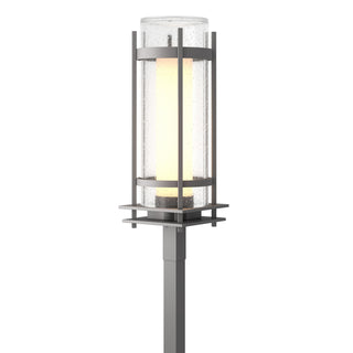 Buy coastal-burnished-steel-with-seeded-glass-with-opal-diffuser-zs-glass-and-clear-seedy-shade Torch Post Lantern by Hubbardton Forge