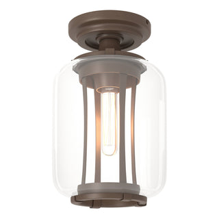 Buy coastal-bronze-with-clear-glass-zm-glass-and-clear-shade Fairwinds Semi-Flush Mount Ceiling Light by Hubbardton Forge