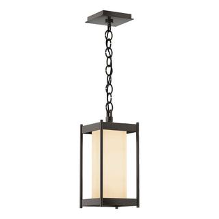 Buy coastal-bronze-with-opal-glass-gg-glass-and-white-shade Cela Hanging Lanterns by Hubbardton Forge