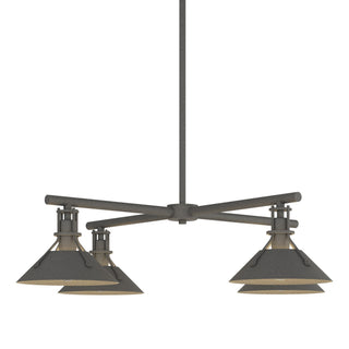 Buy coastal-natural-iron-and-amber-brown-shade Henry Pendant by Hubbardton Forge