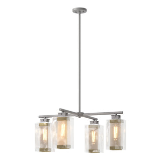 Buy coastal-burnished-steel-with-clear-glass-zm-glass-and-clear-shade Polaris Pendant by Hubbardton Forge